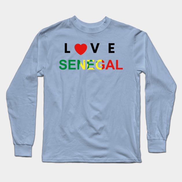 Senegal Long Sleeve T-Shirt by Amharic Avenue